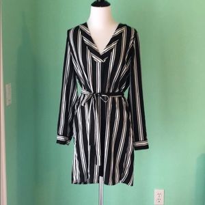 Forever 21 Black White Striped Dress
